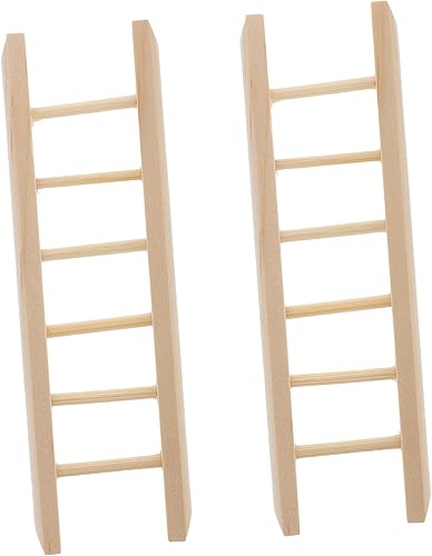 Toyvian Mini escalera de juguete para mascotas, mini casa de muñecas, muebles de casa de muñecas, escalera de madera, pequeña figurita, decoración