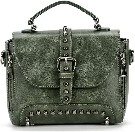 Women Tote Bag Rivet Small Handbag Punk Shoulder Bags Crossbody Bags Purse