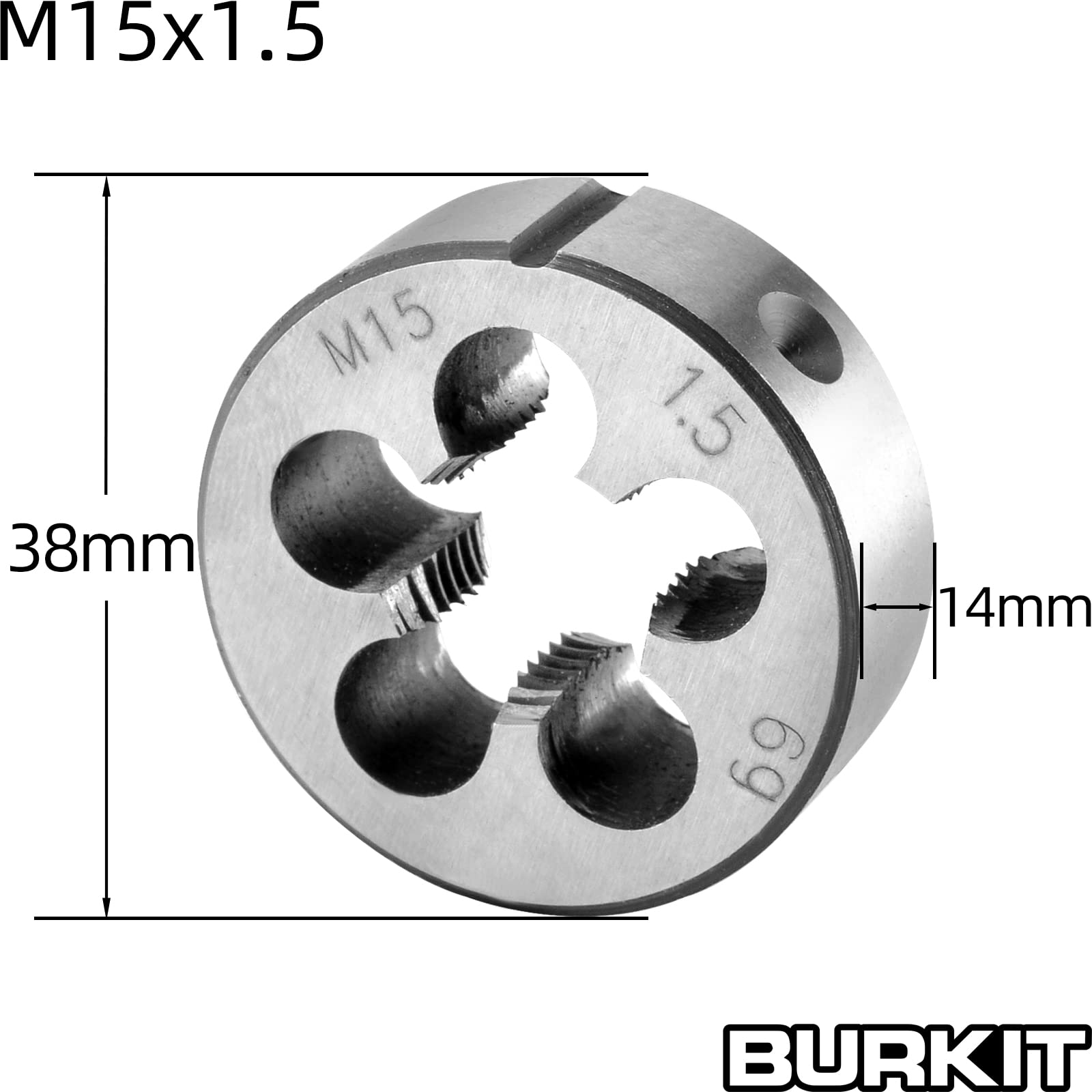 Burkit M15 X 1.5 Tap and Die Set Right Hand — Amazon image 3