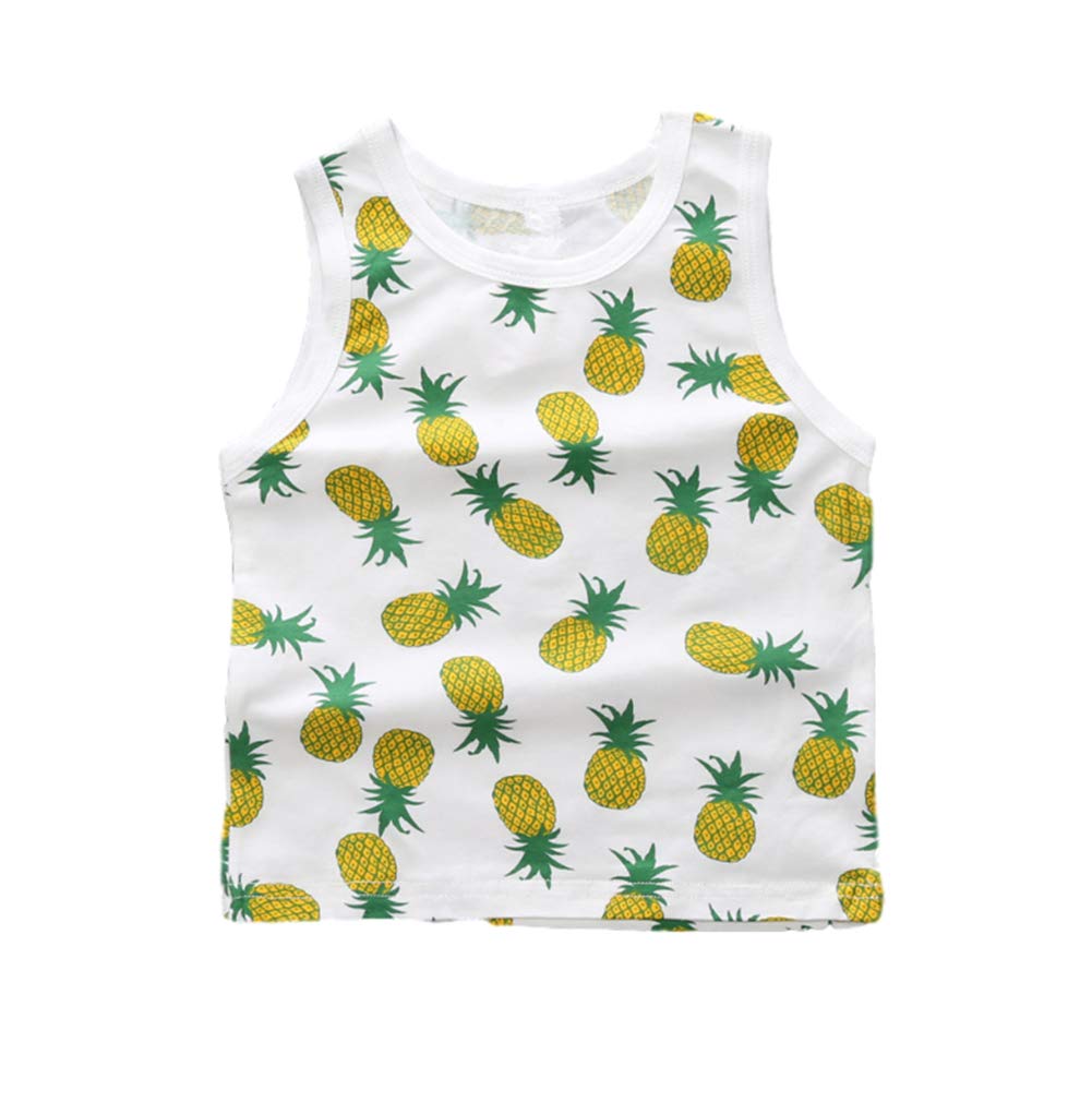 BIGBUY Summer Baby Fruit Printed Cotton Tank Tops Tee Shirts for 0-4 Years Old