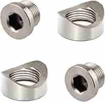 HEAT SINK" Oxygen Sensor O2 Weld On Stepped Nut & Cap Bung Kit - Foto 11