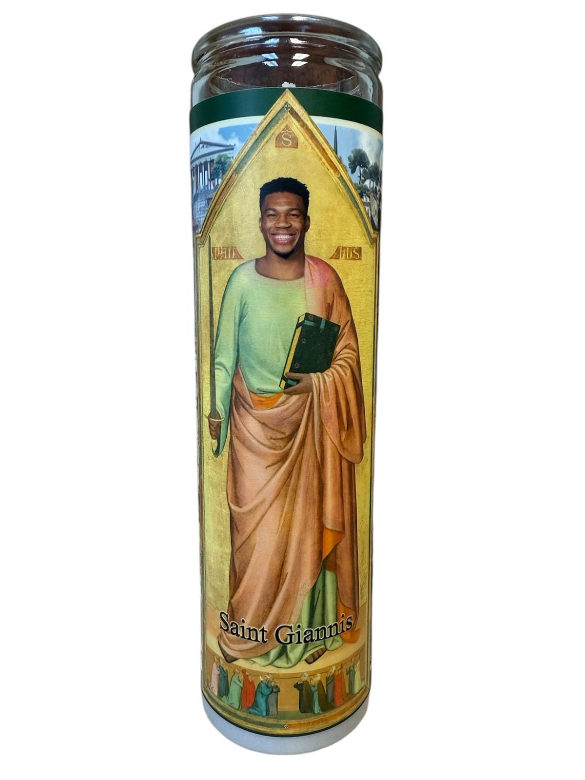 Saint Giannis Antetokounmpo Gameday Prayer Candle - The Greak Freak - Bucks Merchandise