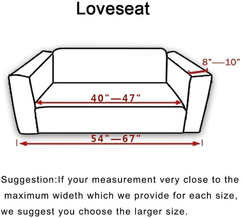 nordmiex Printeded Stretch Sofa Slipcover - 1 Piece Elastic Polyester Spandex Couch Covers- Universal Fitted Sofa Slipcover Furniture Protector (Loveseat Sofa,Black/Cream)