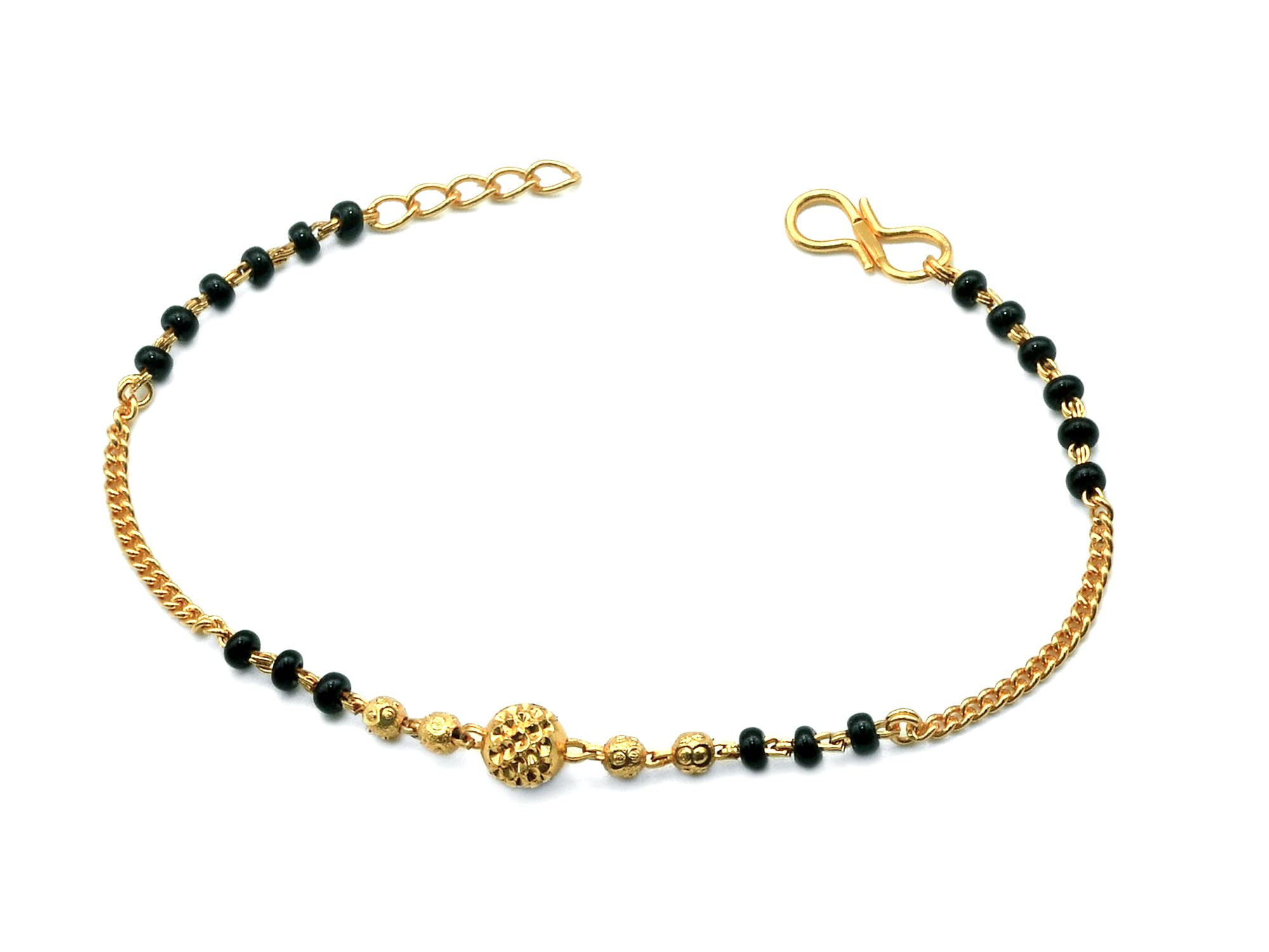 JHB Gold plated Brass Beads Hand Mangalsutra Bracelet for Women (B0BSFWYFLN) Amazon Price History, Amazon Price Tracker