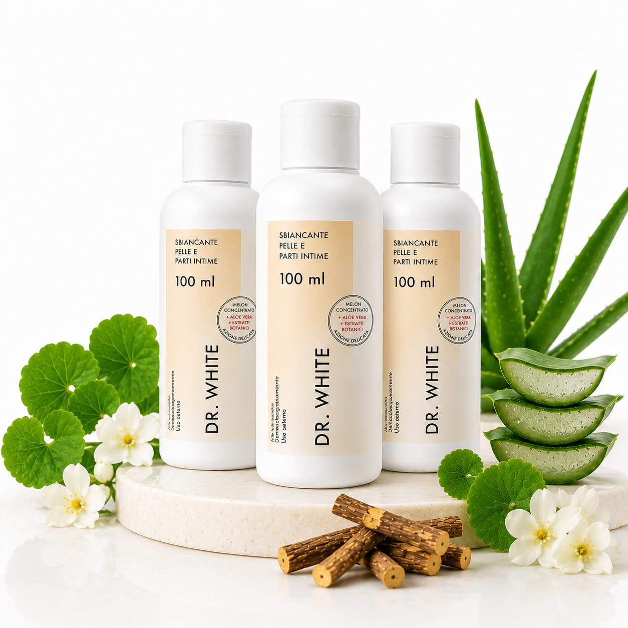 Dr White Intima wybielający krem 400 ml – krem rozjaśniający części intymne, Inguine i pachy – krem nawilżający i łagodzący (średnio)
