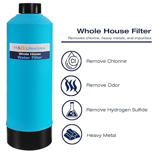 Miniatura 3 de H&G Lifestyles Sistema de filtro de agua para toda la casa, sistema de filtración de agua KDF certificado NSF para agua de pozo y agua de la ciudad,
