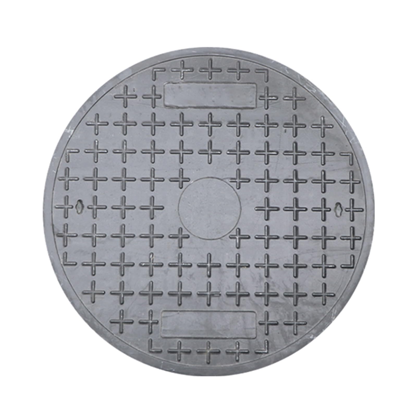 GJMSSMY Invisible Round Fiberglass Manhole Cover, Garden & Driveway Access Lid, Non-Slip Sink Cover, 50cm (19.6in) for Sidewalk & Courtyard Use