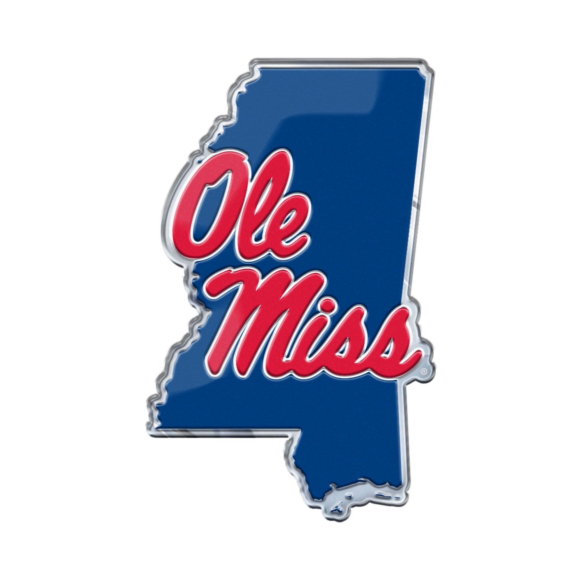 FANMATS University of Mississippi (Ole Miss) Team State Aluminum Emblem