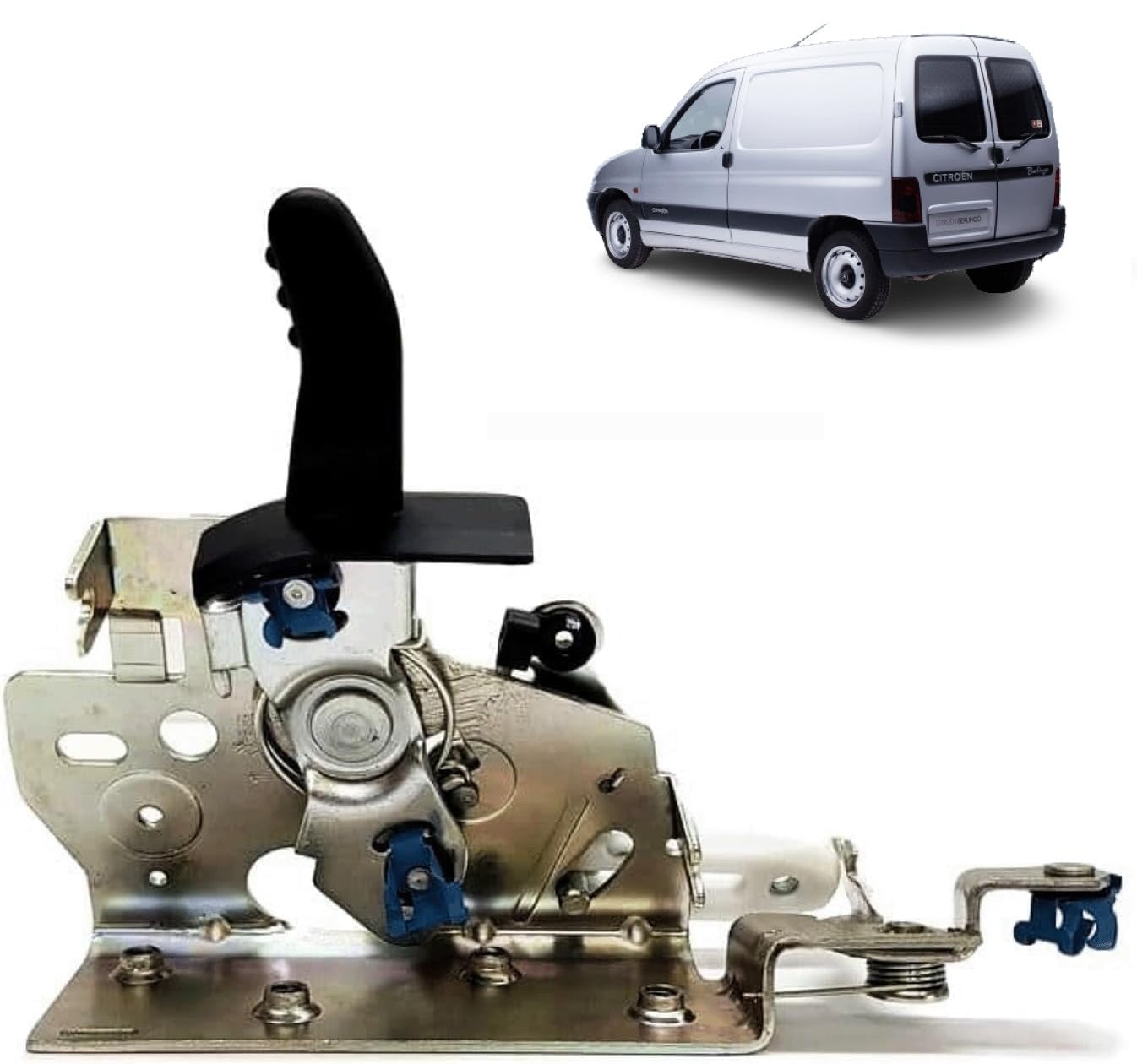Platine mécanisme serrure arrière droite Autocraft pour réparer coffre Berlingo