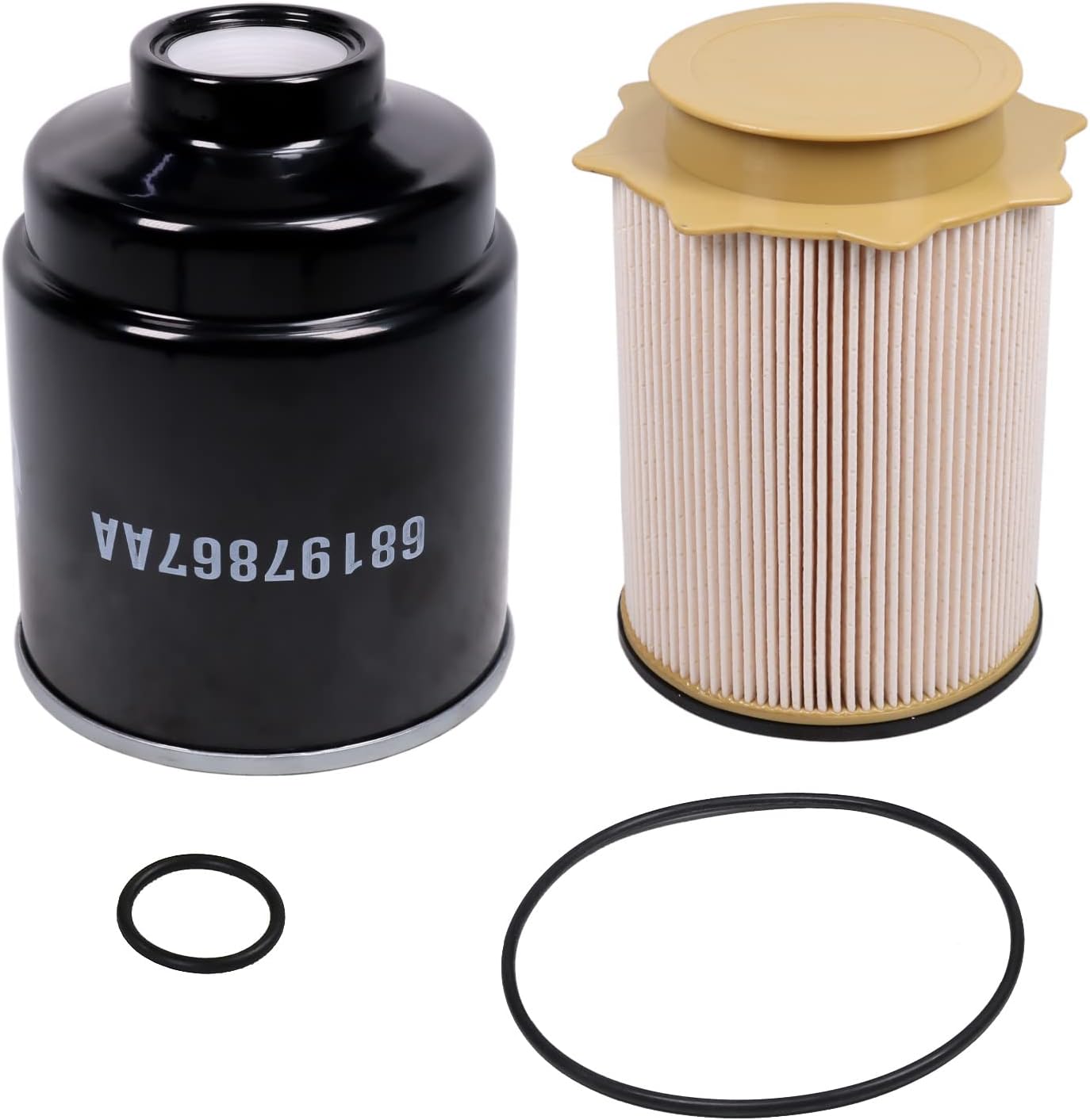 Fuel Filter Water Separator Set replacement for 2013-2018 Dodge Ram 6.7L Cummins 2500 3500 4500 5500 Turbo Diesel Engines Replaces 68197867AA 68157291AA