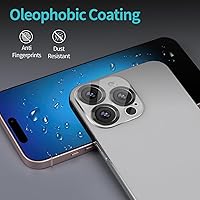 Vista 7 de PEHAEL 2+2Pack para iPhone 15 Pro protector de pantalla de privacidad con protector de lente de cámara, cobertura completa, película de vidrio