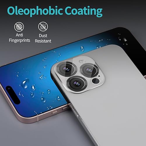 Miniatura 7 de Pehael Paquete de 2+2 Protector de pantalla de privacidad para iPhone 15 Pro con protector de lente de cámara, cobertura completa, película de