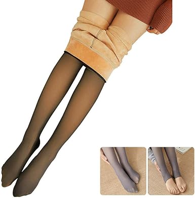 Fake translucent fleece tights uk Clearance