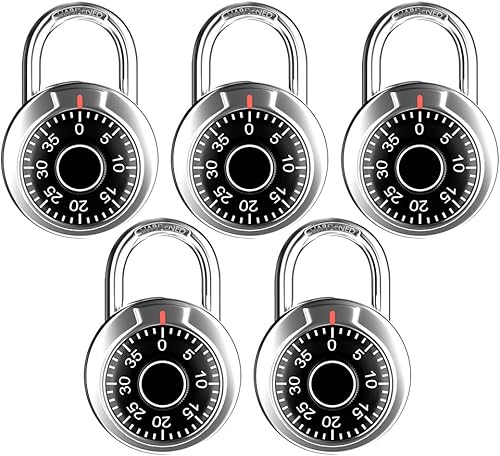 FIGODE Cerradura de casillero, cerradura de combinación de 2 pulgadas, candado sin llave para casilleros de gimnasio y escuela, cerradura de esfera