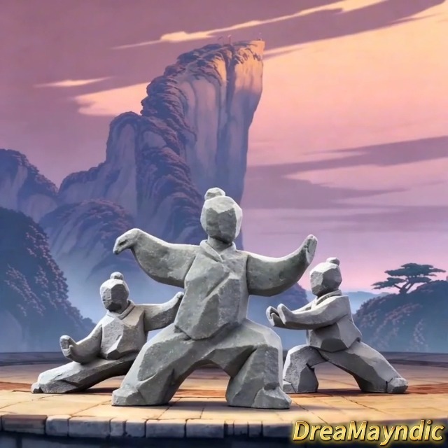 Estatua de Piedra Tai Chi Yin Yang 4.3 pulg miniatura 7