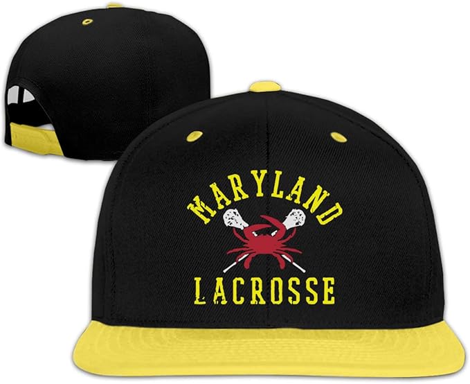 Kids Maryland Crab Lacrosse Hip Hop Baseball Caps, Flat Bill Trucker
