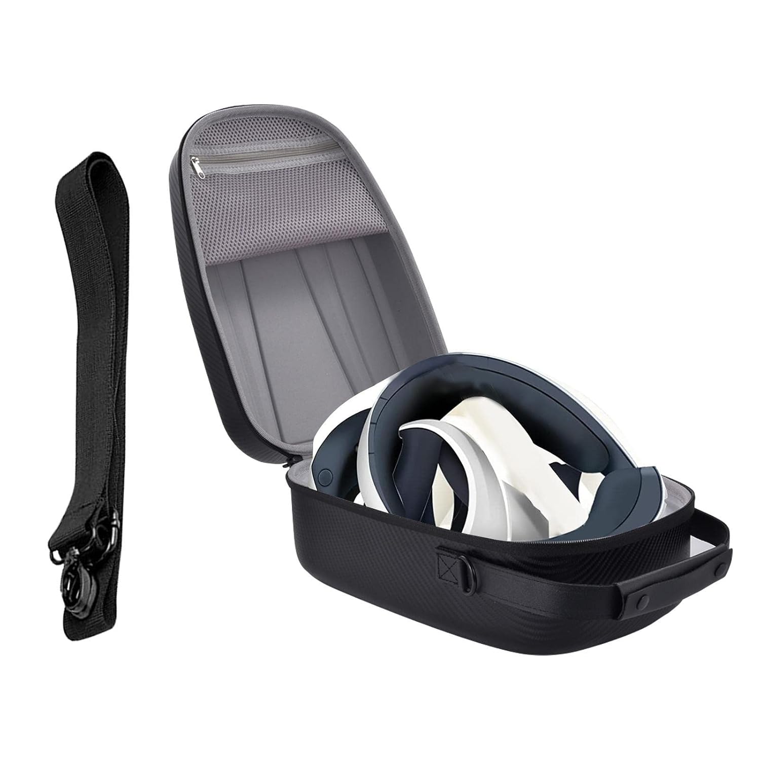 Vr Hard Travel Case for Ps Vr2, Hard Carrying Travel Case for Ps Vr2 Shockproof Waterproof Protective Cover Storage Bag Eva Box Carrying Case for Vr2 Vr Headset and Handle, Eva Vr Carrying Travel Bag