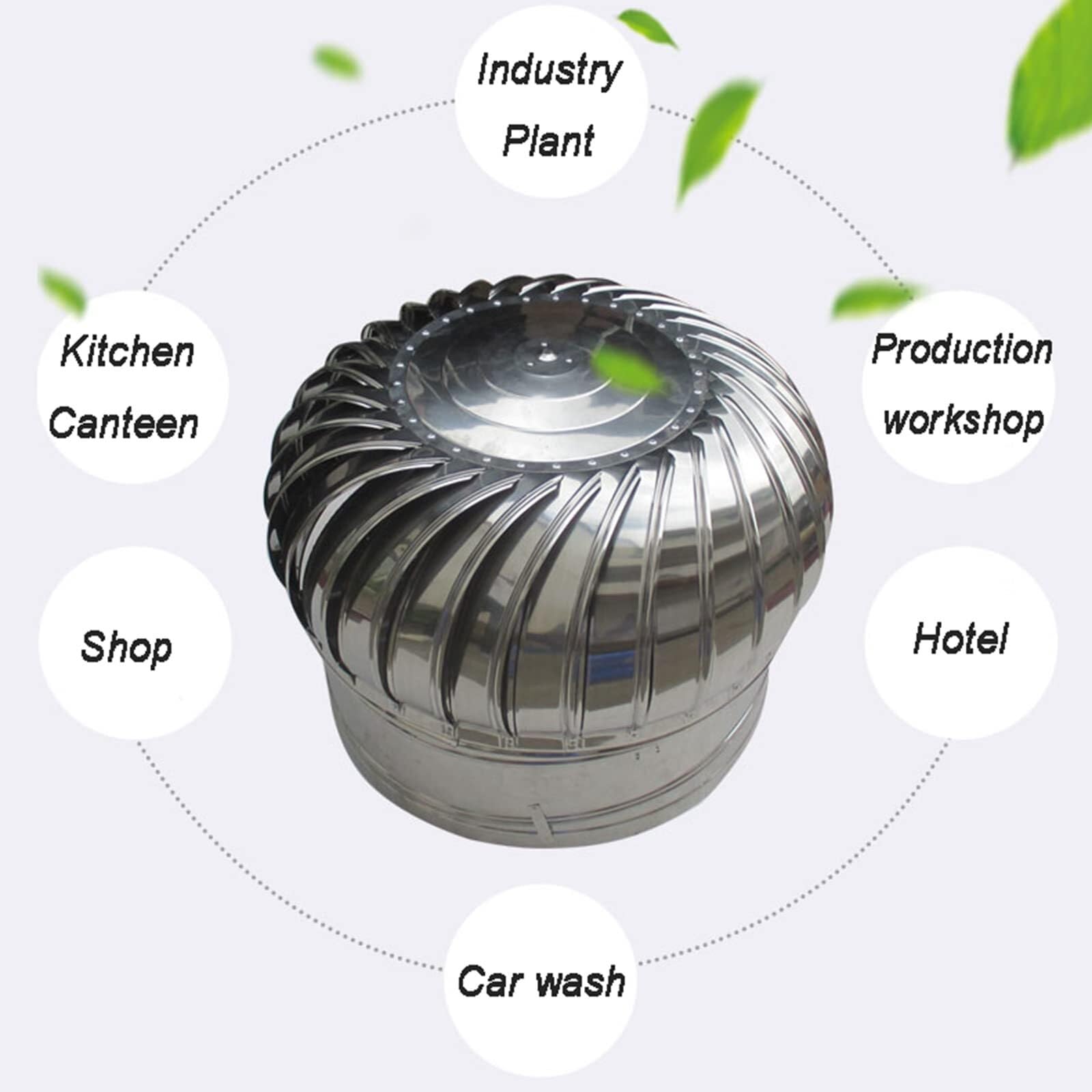 Sombrerete Giratorio de Acero Inoxidable para Chimenea, con un diámetro de rotación de 150 mm, Que Mejora la ventilación y Protege contra el Viento y la Lluvia.