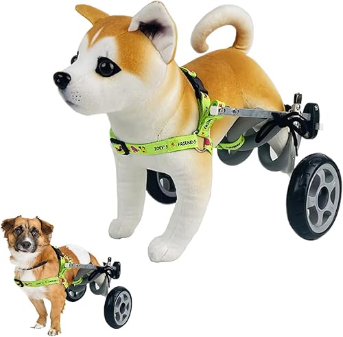 Silla de ruedas para perro, silla de ruedas para mascotas de 2 ruedas, silla de ruedas ajustable para patas traseras discapacidad, parálisis,