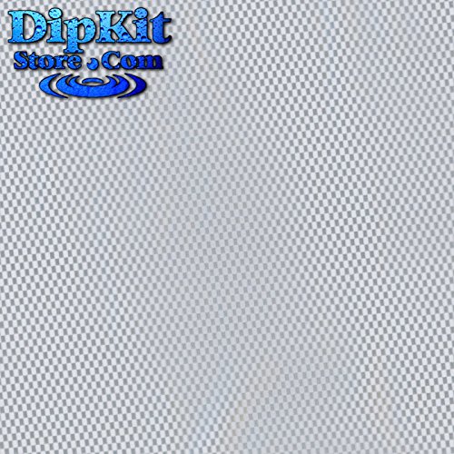 Hydrographics Dip Kit Store - DipKitStore - Water Transfer Printing – CF-80-10 - Silver & Clear Checker Weave (Entry Level)