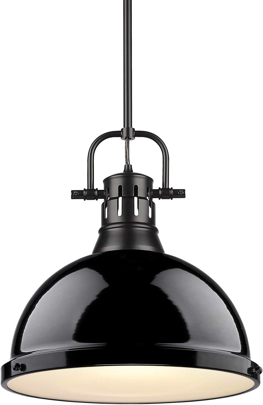 Flаѕh Dеаlѕ - 60% оƒƒ Golden Lighting 3604-L BLK-BK Duncan Pendant, Matte Black with Black Shade