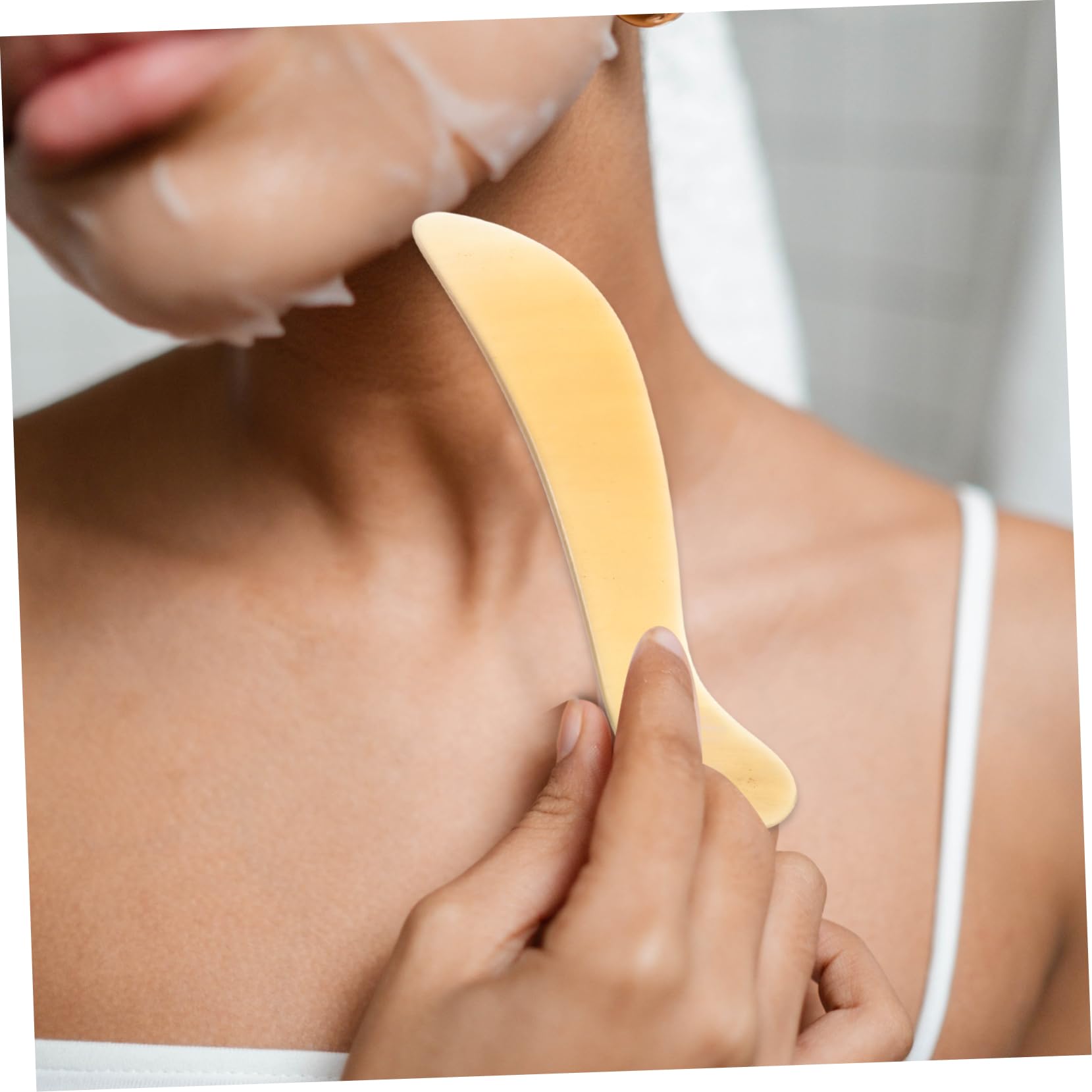 FRCOLOR 3 Pezzi Stick Gua Sha Strumento Per Massaggio Viso Corpo Raschiatura Strumento Bastoncino Rotante E Guasha Board