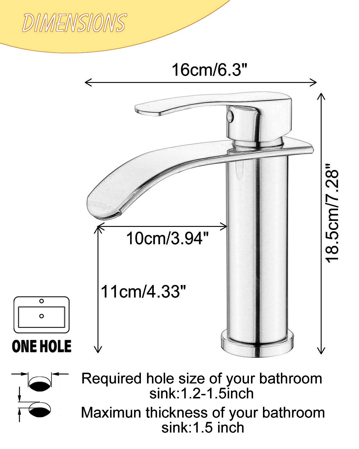 Beelee, rubinetto monoforo con miscelatore a cascata, con attacco G3/8" per acqua fredda e calda, oro spazzolato, rubinetto moderno per lavabo da bagno