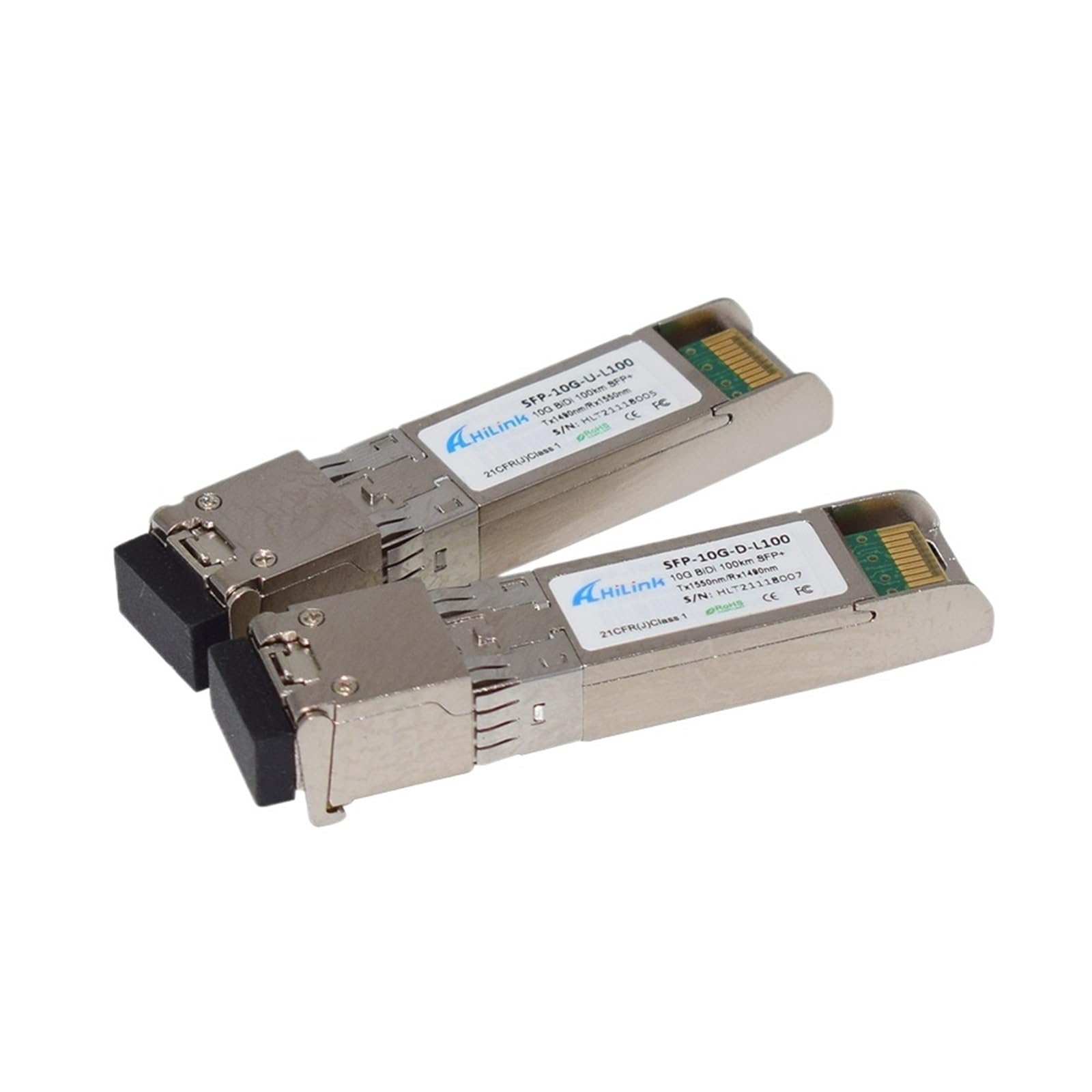 DWFSKZKV 10GBASE-BX Single Fiber WDM GBIC Optics 10G 1490nm/1550nm 80km/100km DOM SFP+ LC(1pair 100km)