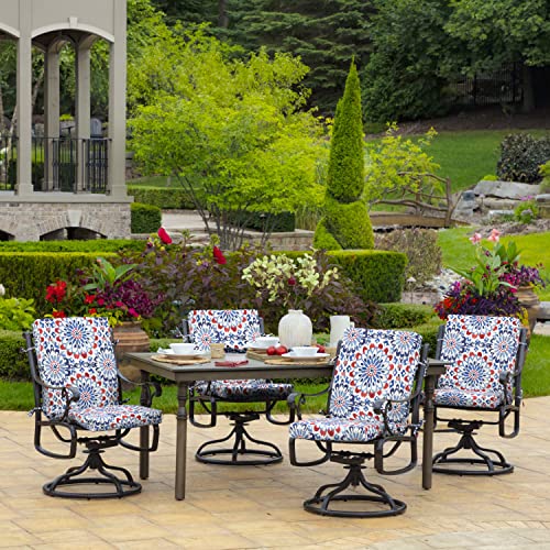 Image of Arden Outdoor Midback Chair Cushion, 18 x 16.5, Clark Blue