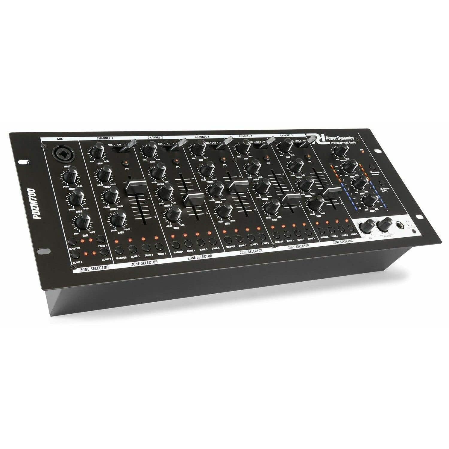 Power Dynamics PDZM700 Installation Mixer mit 4 Zonen