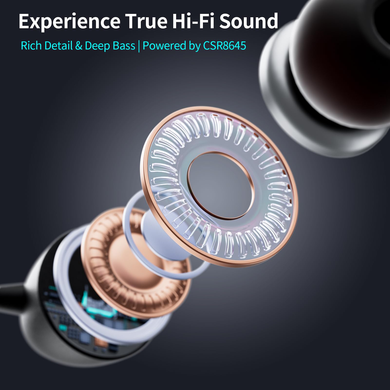 Cuffie Bluetooth retrattili con archetto da collo, cuffie wireless con 22 ore di riproduzione, sport resistenti al sudore, connessione a doppio dispositivo, auricolari con cancellazione del