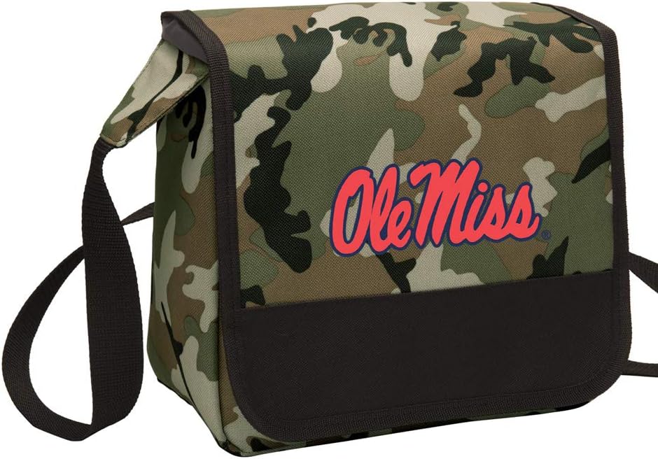 Broad Bay Camo Ole Miss Lunch Bag Shoulder University of Mississippi Lunch Boxes