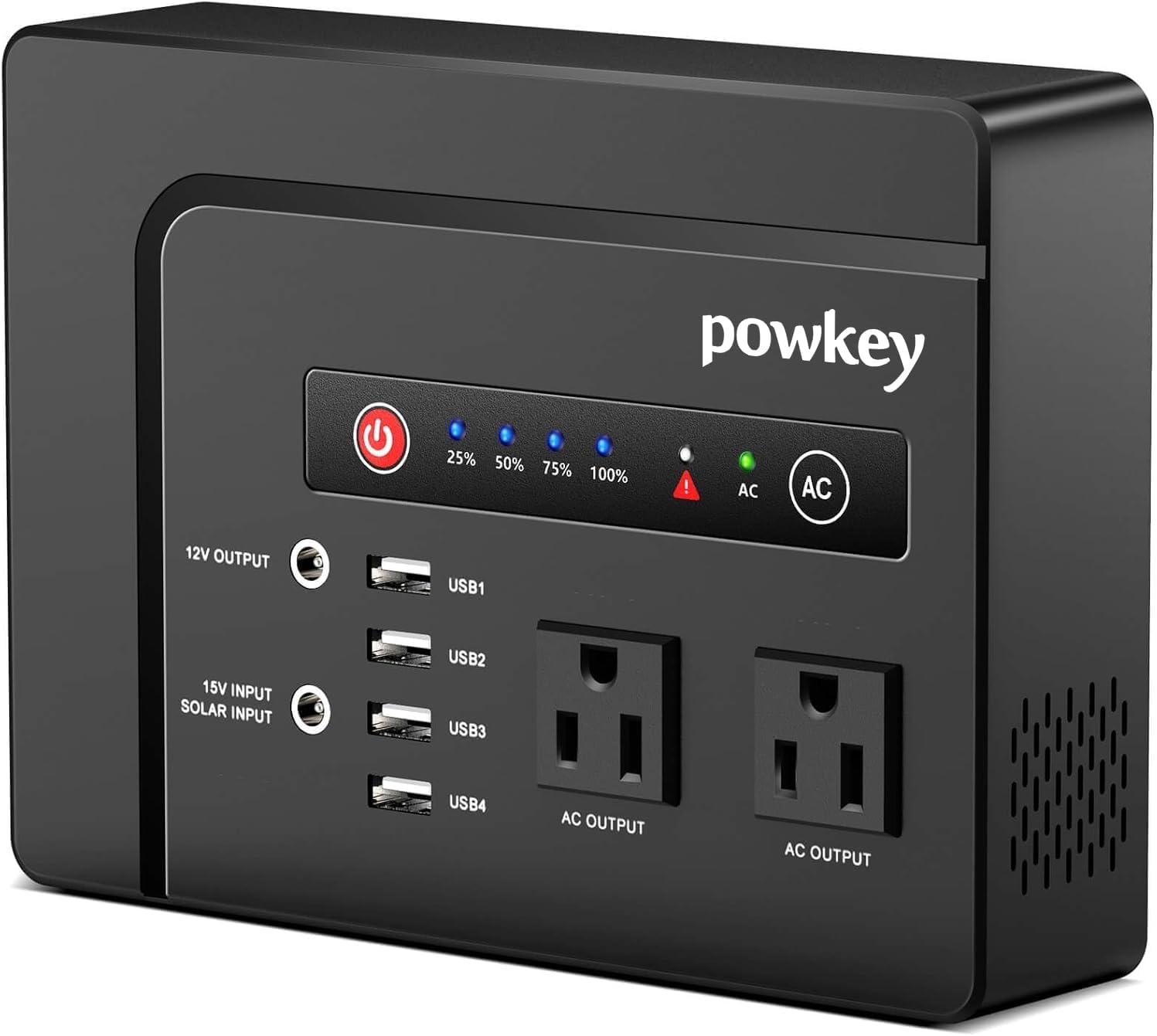 powkey 200W Portable Power Bank with AC Outlet, 146Wh Rechargeable Backup Lithium Battery, 110V Pure Sine Wave AC Outlet for Outdoor RV Trip Travel Home Office Emergency