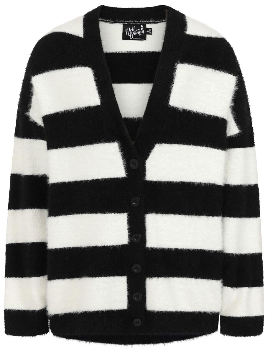 Hell Bunny Nevermind Cardigan Black-White