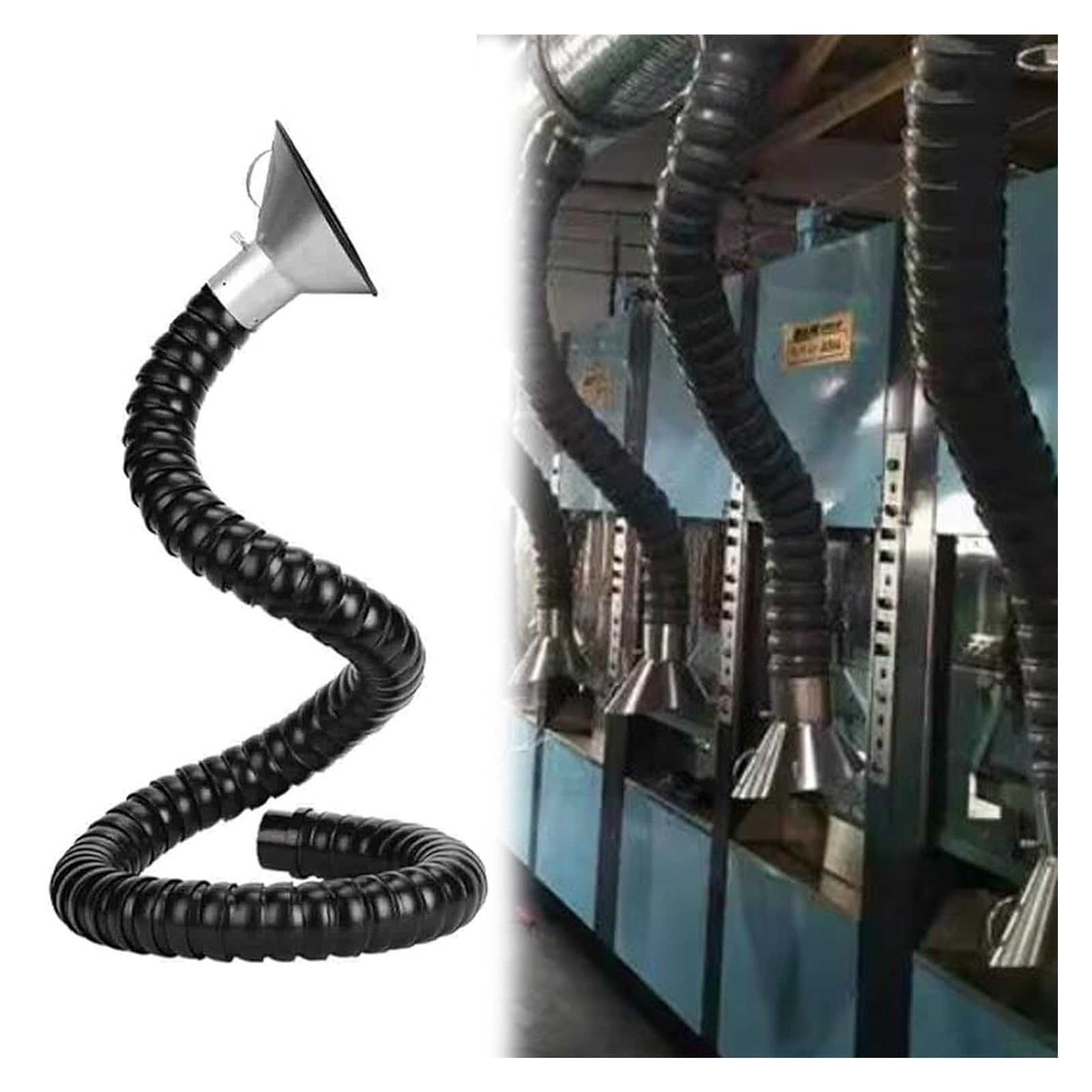 Braccio di aspirazione dei fumi di saldatura regolabile con cappuccio e ugello per la rimozione efficiente del fumo per officine Sistema di filtrazione dell'aria industriale Soluzione di ventilazione