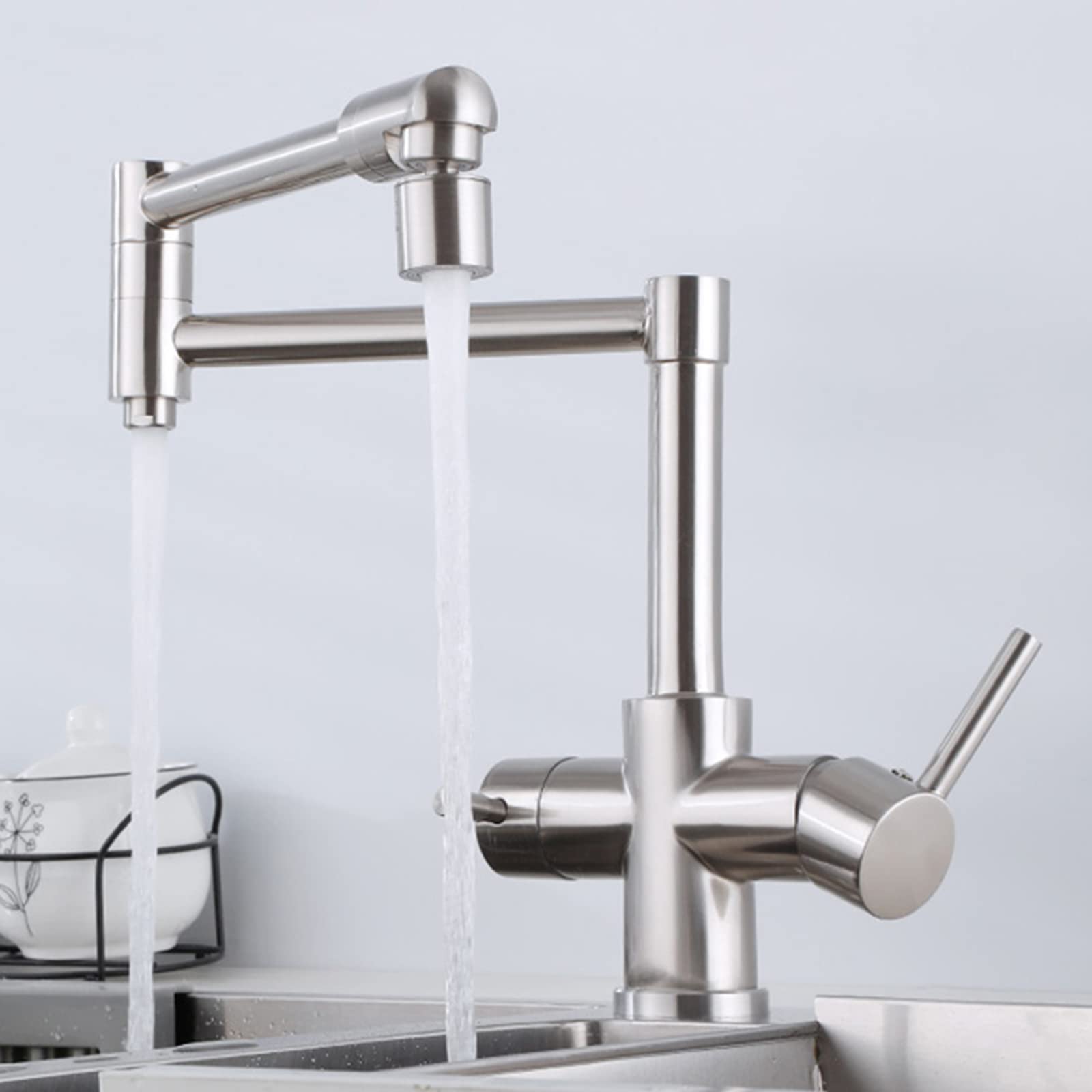 Robinet de cuisine 3 voies eau pure chaude et froide en laiton