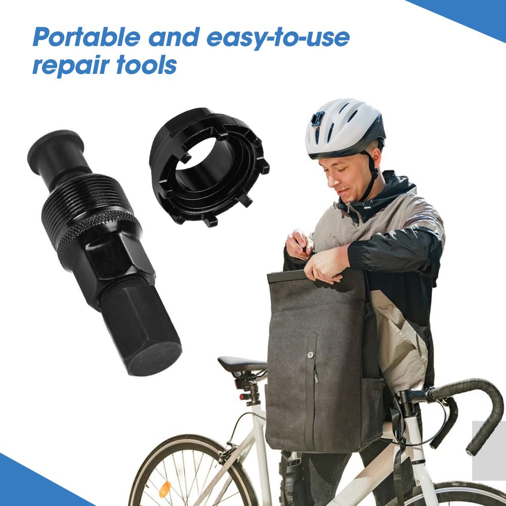 BIKE HAND Bikehand - Estrattore per pedivella per Bicicletta, per Cono Quadrato e Trasmissione Isis scanalata, manovella Octalink – Strumento di rimozione Facile della pedivella della Bicicletta