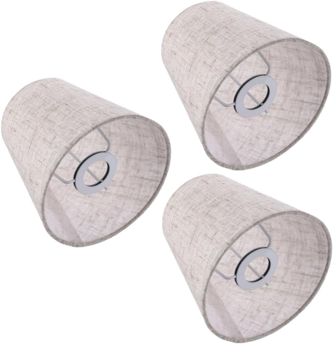 3pcs Woven Lampshade Hanging and Table Lamp Shades Nightstand Lamp Covers for Bedroom Living Room