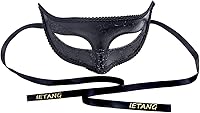 Vista 102 de IETANG - Antifaces venecianos para parejas, baile de máscaras, accesorios de disfraz o fiesta, 1 par Negro