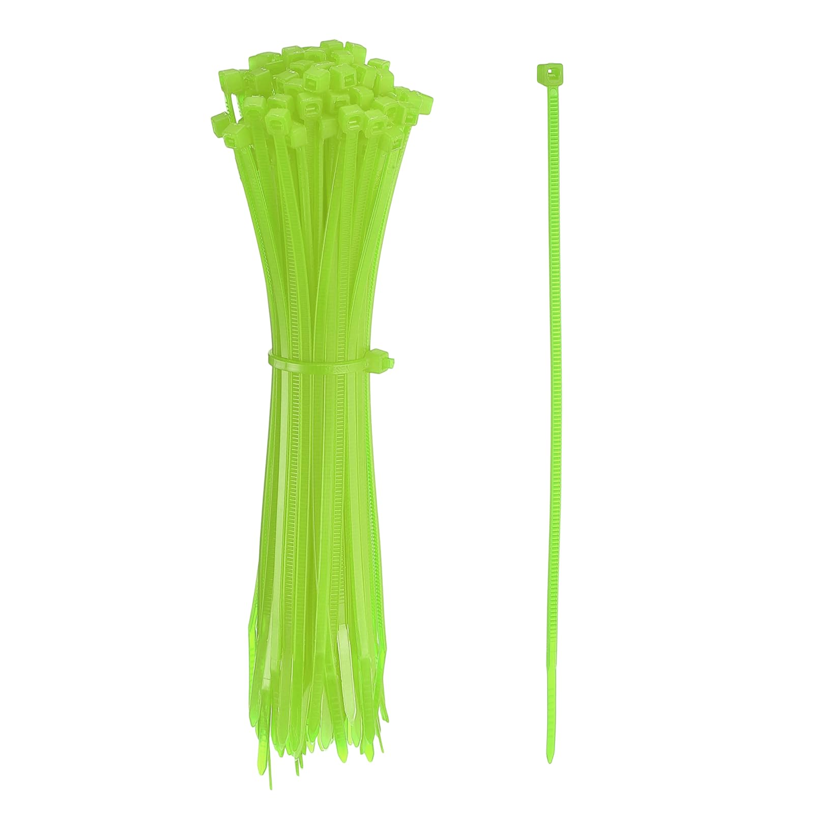 YELARXI Zip Ties Plastic Cable Ties, Self-Locking Wire Zip Tie 6 Inch Fit for Home Garden Office Workshop Travel - (1000 Pack, Bright Green)