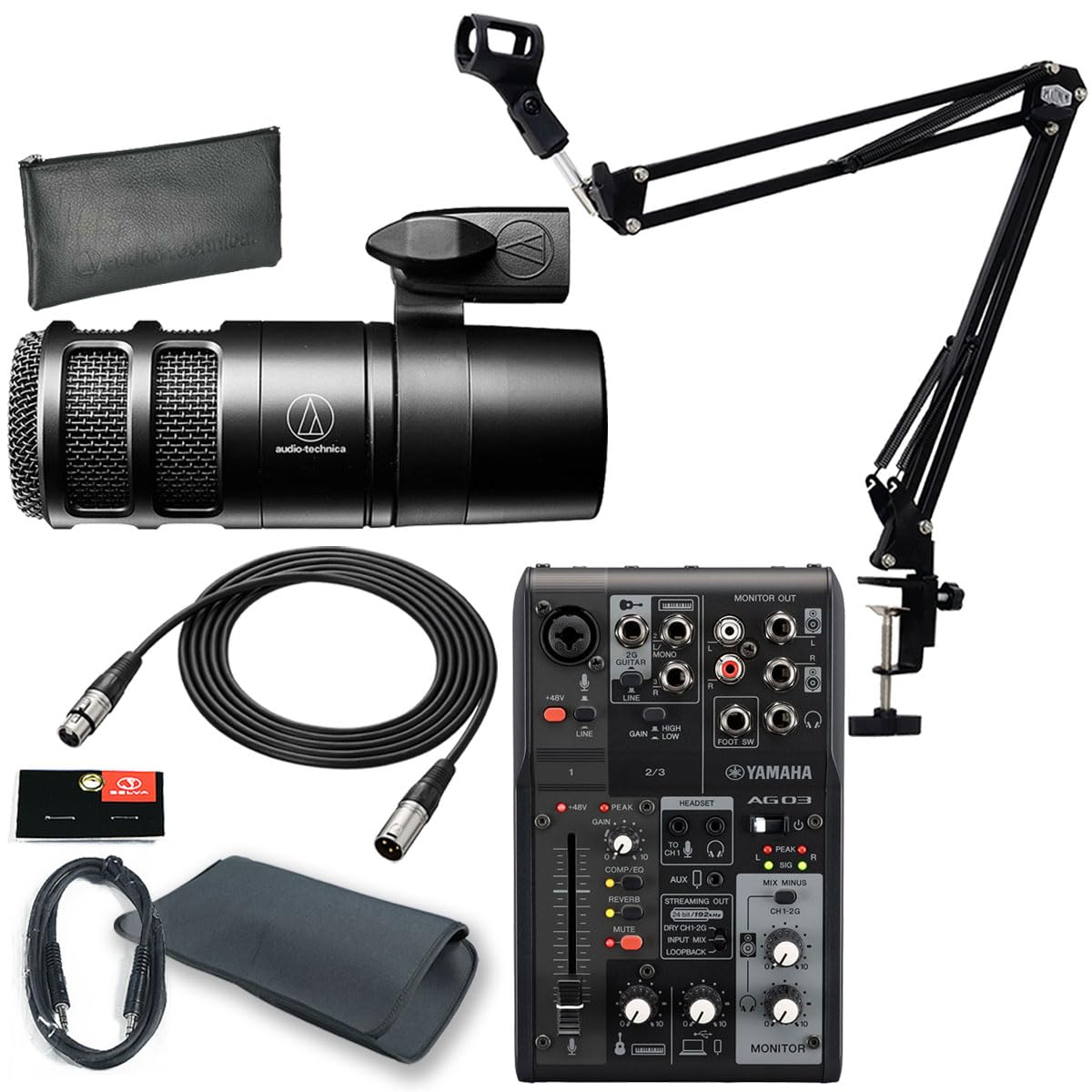 YAMAНA AG03MK2 B + マイクケーブル Amazon.co.jp: YAMAHA / AG03MK2 BLACK AT2040 [BX3ケーブル] PC