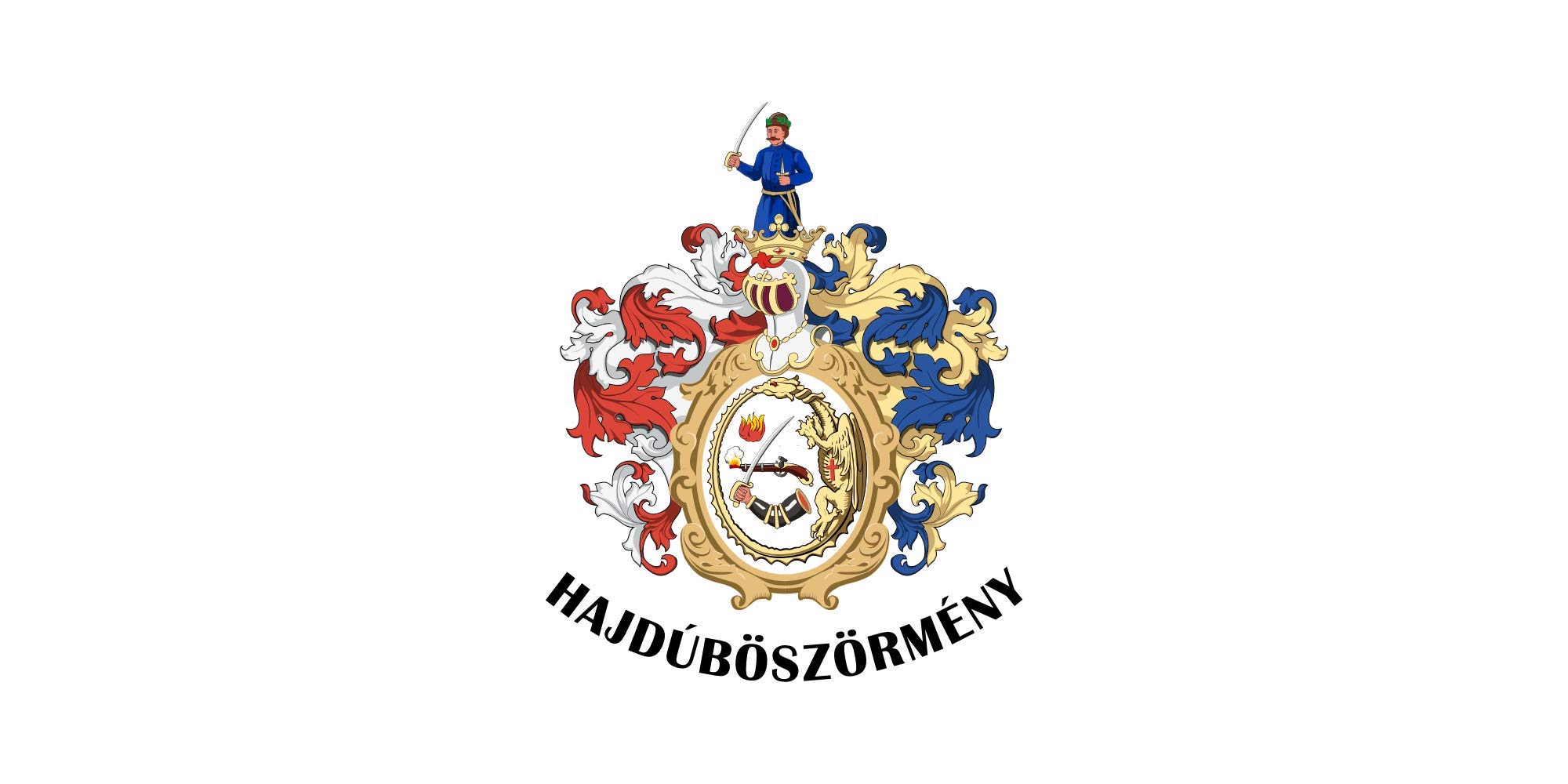 Drapeau Hajdúböszörmény grand format en tissu résistant pour mât