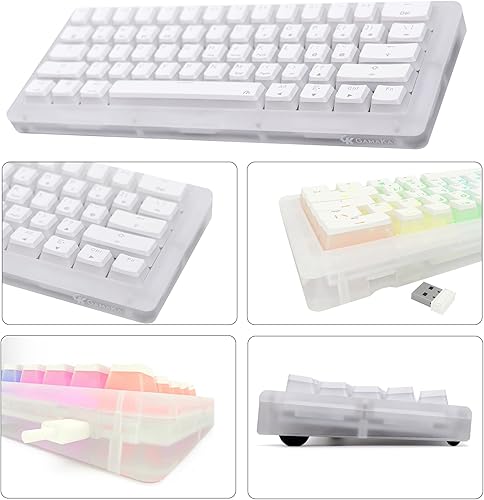 Miniatura 6 de GK GAMAKAY Teclado mecánico K61 Pro 60% RGB, BluetoothUSB-C con cable2.4 GHz, inalámbrico de 61 teclas, teclado para juegos con base acrílica CNC,