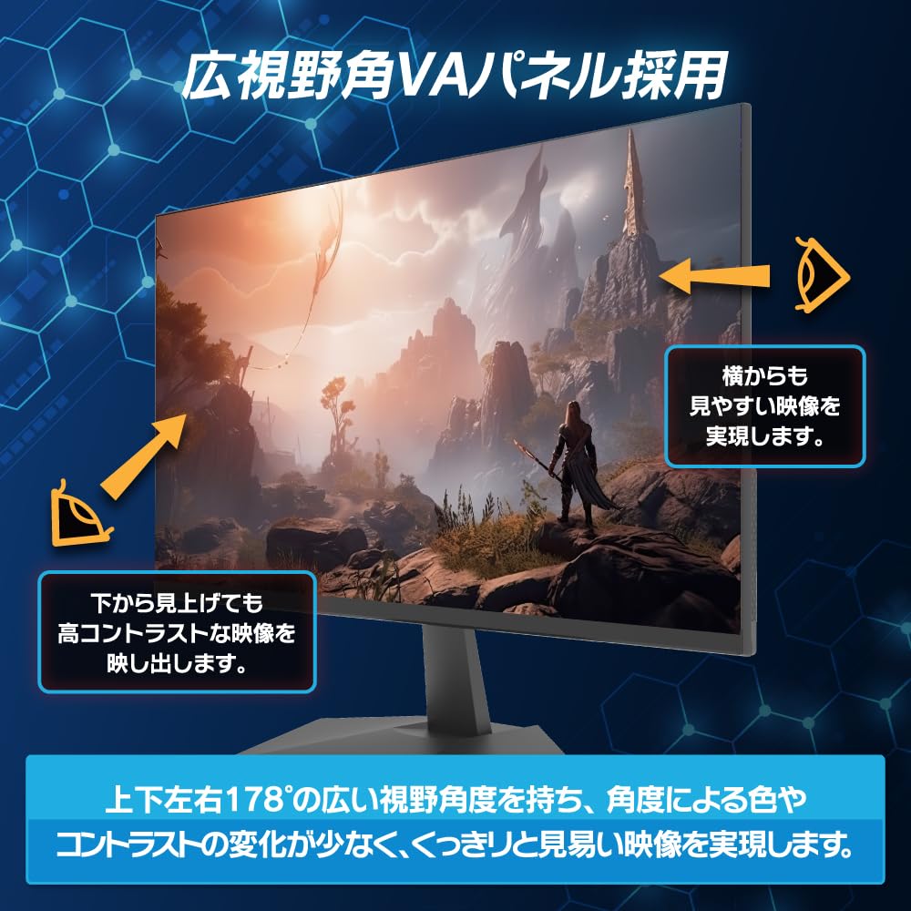 Amazon.co.jp: BLUEWIDE 21.5インチ モニター 100Hz FHD VA ノングレア 