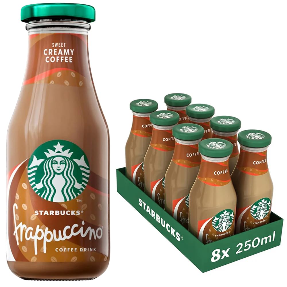 Starbucks, Frappuccino Coffee Drink, Deliziosa Bevanda a Base di Latte e Caffè Arabica, Gustalo Ben Freddo, Ideale come Colazione, Confezioe da 8 Bottiglie da 250 mL