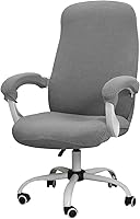 Vista 45 de FORCHEER Funda para Silla de Oficina Repelente al Agua de Jacquard con Respaldo Giratoria Extraíble Elástica Universal para Silla de Computadora