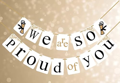 Miniatura 2 de [USA-SALES] pancarta de graduación "We are so Proud of You", decoración para fiestas de graduación, por USA-SALES