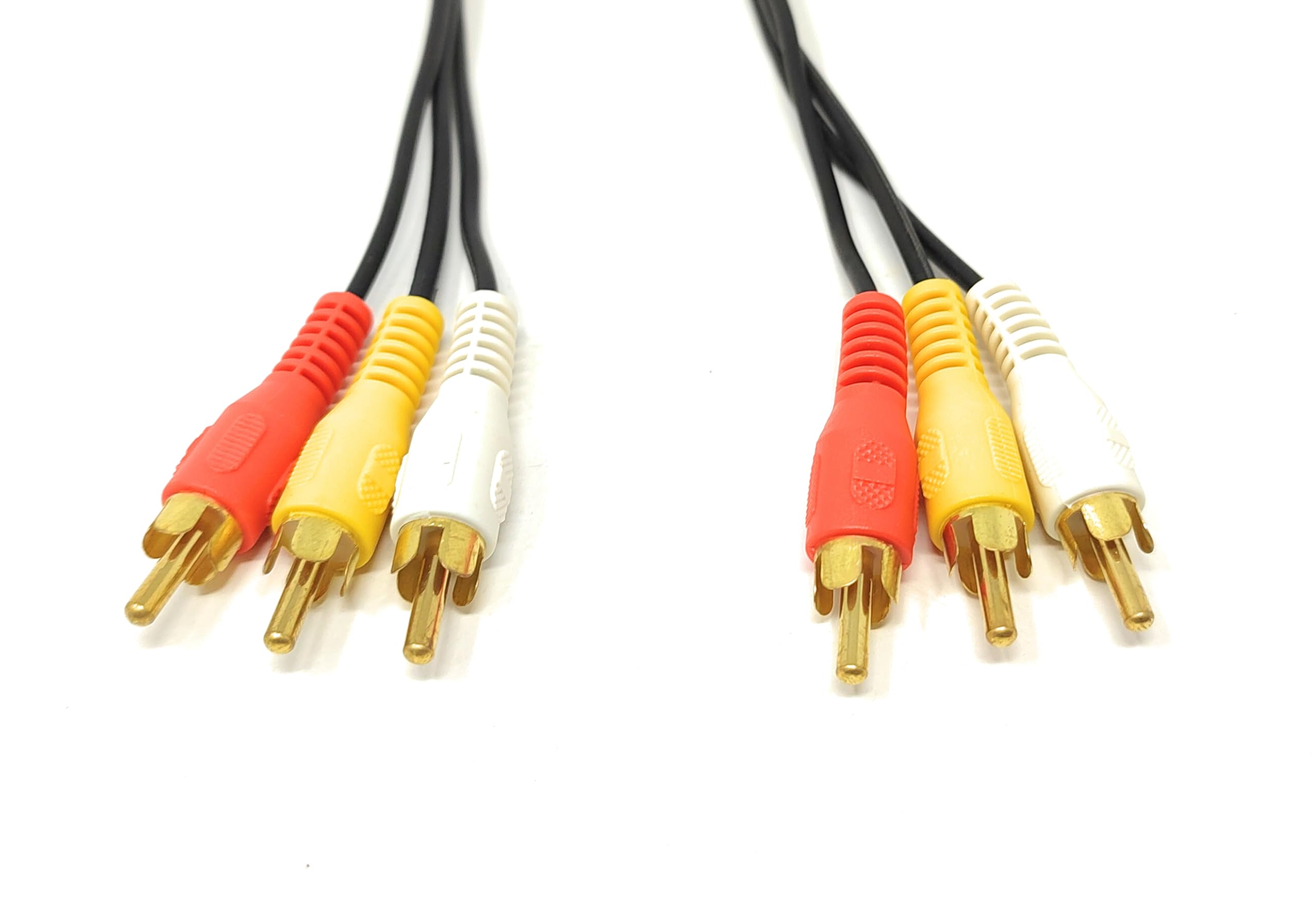3m Triple 3 x RCA Male to 3 x RCA Male 24K Gold Plated Composite AV Audio Video Cable Compatible with Set-Top Box, Speaker - Image 3
