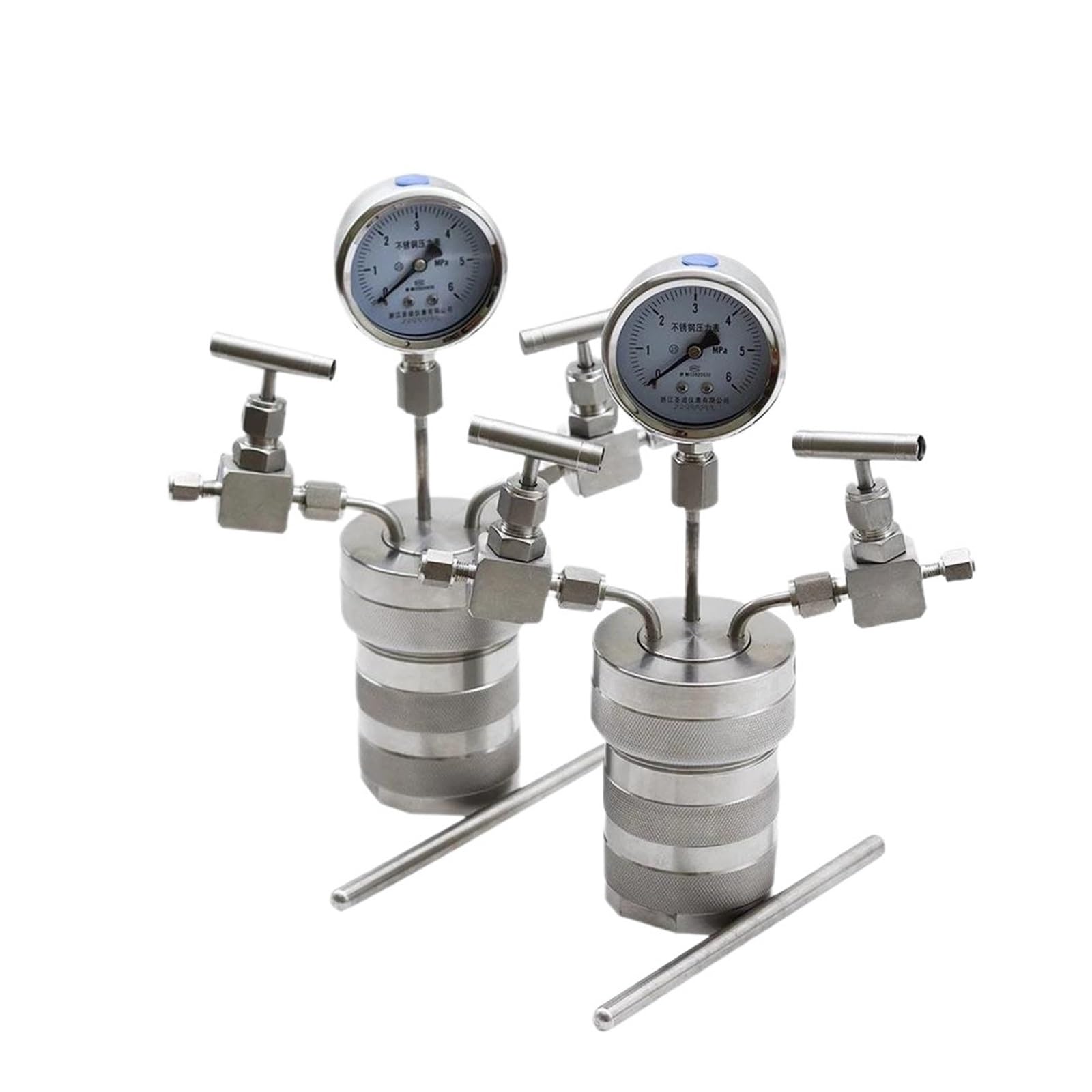 Reaktor syntezy hydrotermalnej Synteza hydrotermalna Autoklaw Naczynie reaktora + manometr wlotowy i wylotowy 25ml 6Mpa