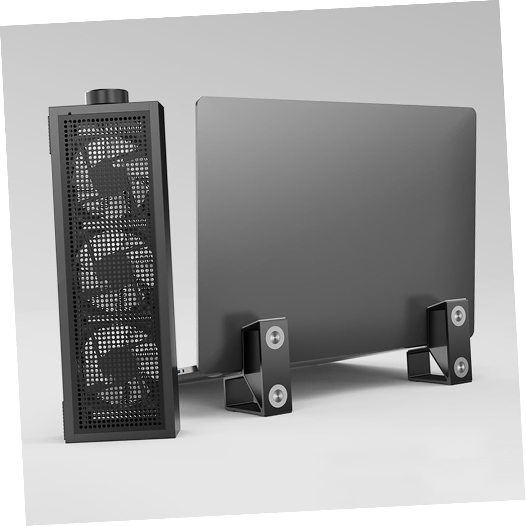 LALAFINA Supporto per Notebook Raffreddamento Rapido a 3 Velocità e Struttura in Lega di Alluminio per Alzare lo Schermo, per Guardare Video e Migliorare la Ventilazione